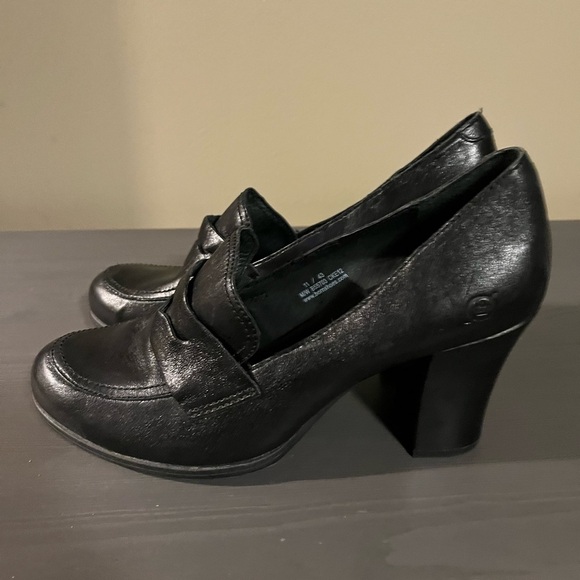 BORN Gail Leather Heeled Penny Loafers - Picture 5 of 7